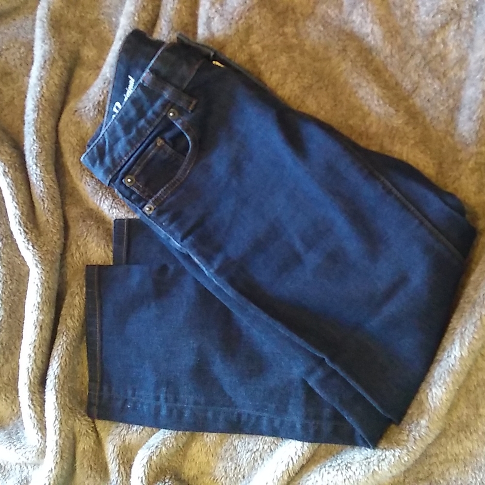 LOFT petite dark wash jeans five pocket
